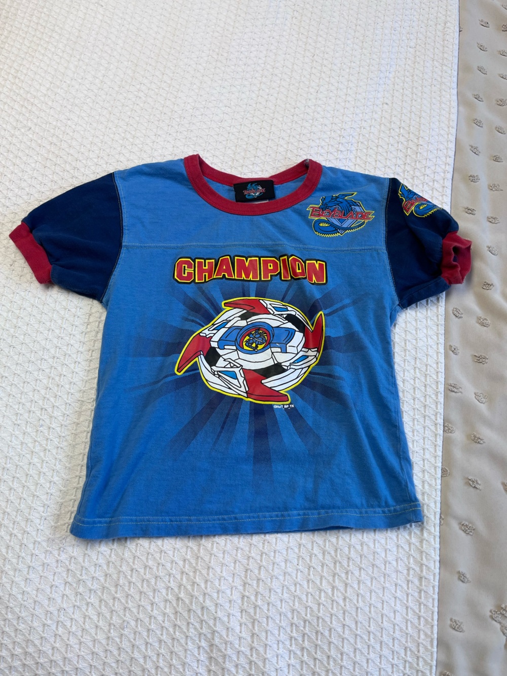 Beyblade Champion Blue Graphic Kids Tee